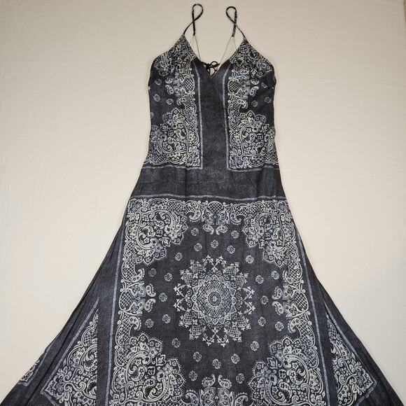 Revolve The Jetset Diaries Maxi Dress Tassels Boho Travel Tie Back TJD Size S - Picture 12 of 12